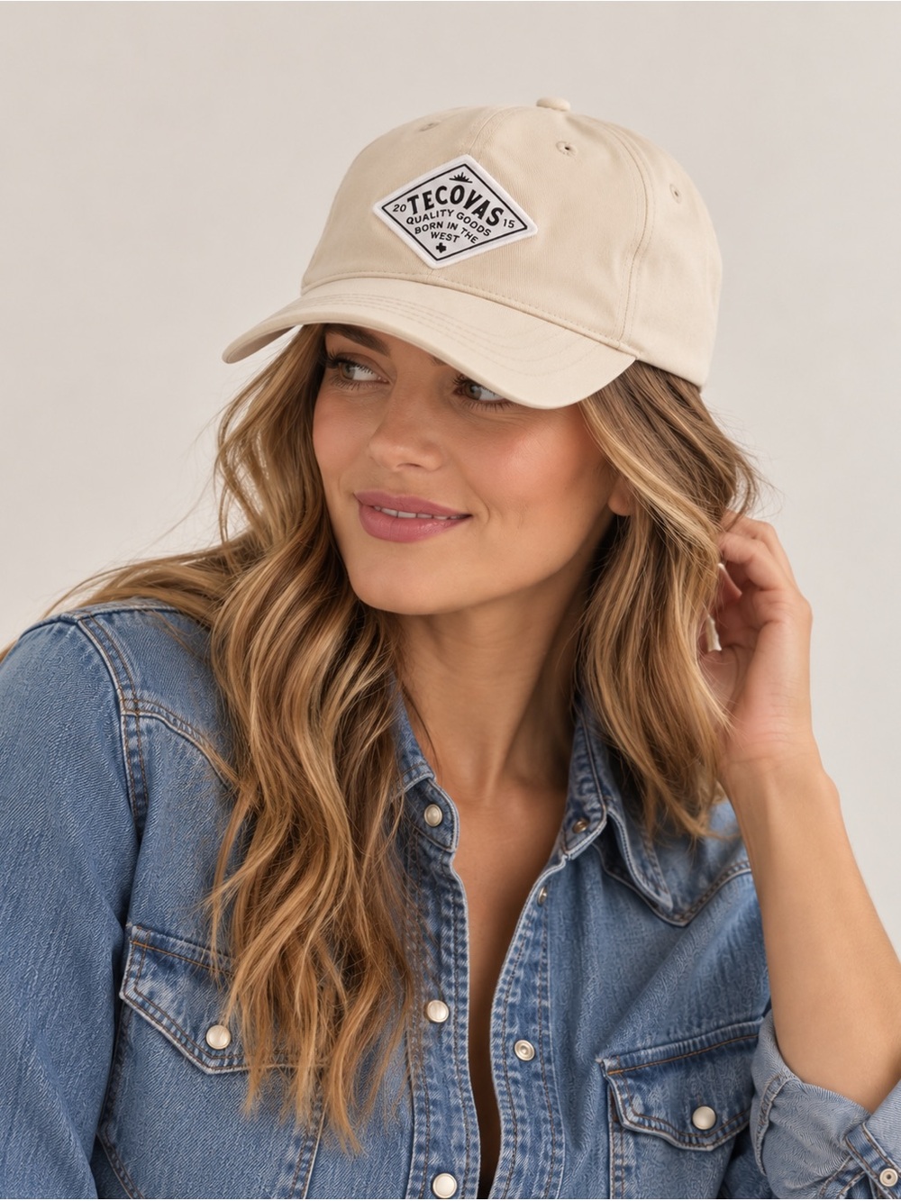 Tecovas Quality Goods Logo Patch Snapback Hat – Cream - Unisex